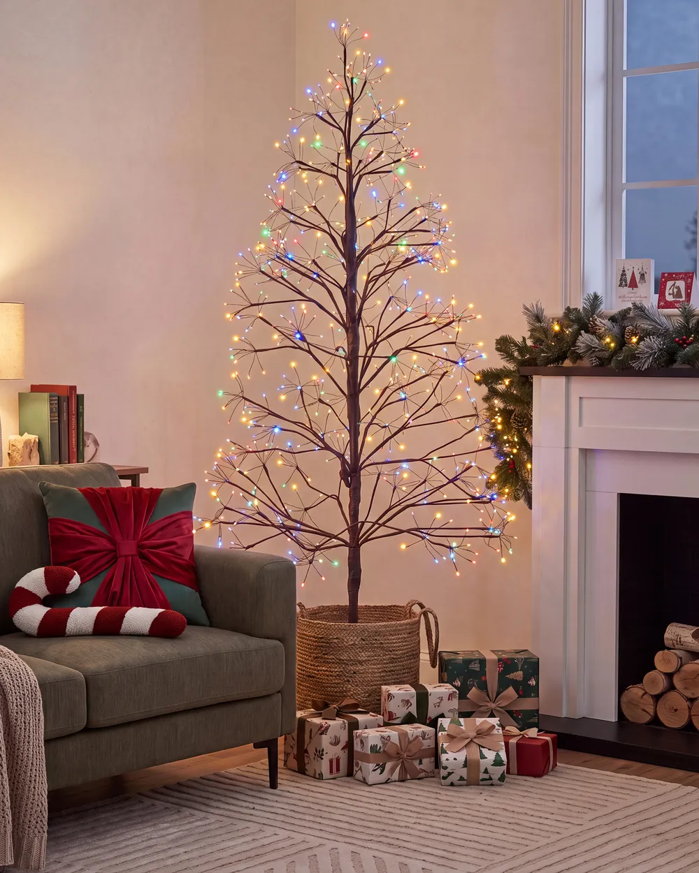 Outdoor Decoration LED LONKARI 150 cm Tree Brown_1015529