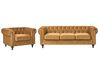 Living Room Set 4 Seater CHESTERFIELD Velvet Gold
