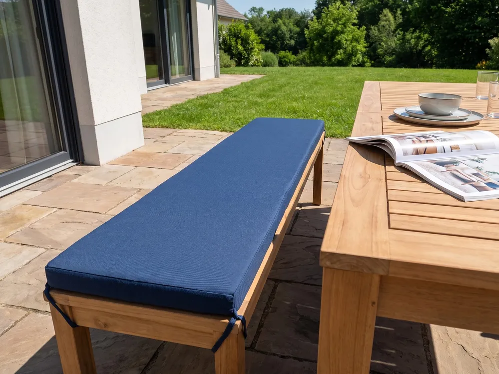 Bench Seat Pad Cushion MONSANO 168 x 35 cm Blue