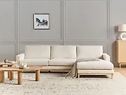 Corner Sofa SIGGARD Boucle White Left Hand_1183569