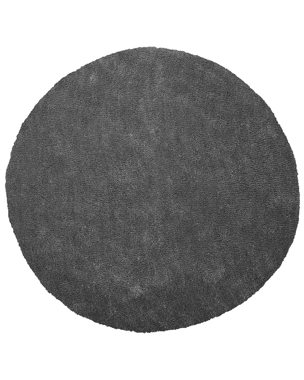 Shaggy Rug DEMRE Dark Grey ø 140 cm