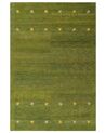 Tapete Gabbeh em lã verde 200 x 300 cm YULAFI_870292