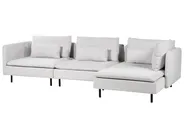 Modular Corner Sofa 3 Seater EGERIS Fabric Light Grey Left Hand_894277