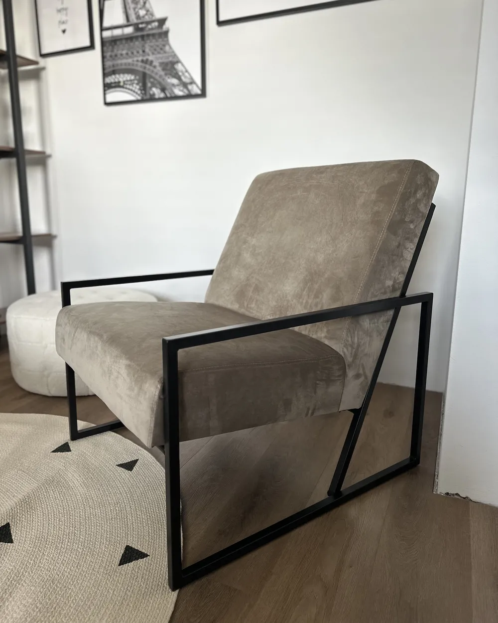 Poltrona DELARY Velluto Tortora_921446