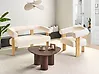 Living Room Set ILBRO Boucle Off-White/ Light Brown