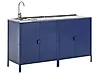 2 Piece Outdoor Kitchen Set with Sink VILAMA Blue Metal