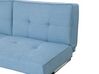 Sofá-cama de 3 lugares em tecido azul claro DUBLIN_757170
