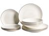 Zastawa stołowa 12-częściowa CUMIN Porcelana Złamana biel/ złoty
