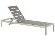 Sun Lounger NARDO Reclining Metal Grey_708273