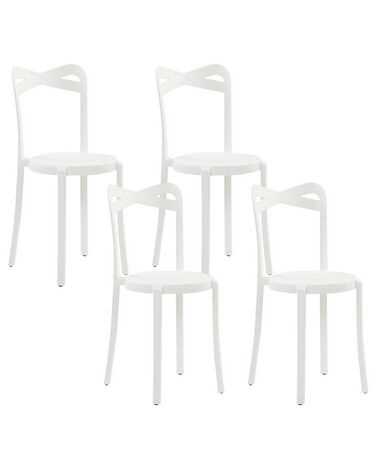 Set di 4 sedie in plastica bianco CAMOGLI