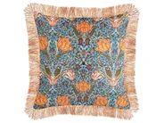Zestaw 2 poduszek dekoracyjnych MITELLA 45 x 45 cm Welur Niebieski Wzór kwiatowy_838741
