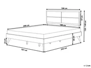 Bed POISSY 180 x 200 cm (EU Super King) Dark Ash Wood_739374