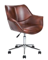 Desk Chair NEWDALE Faux Leather Dark Brown_854760