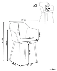 Set di 2 sedie da pranzo ELIM Verde menta_883623