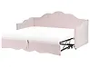 Trundle Bed Velvet LORETTE 90 x 200 cm (EU Single) Pastel Pink