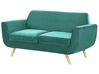 Velvet 2-Seater Sofa Cover Green BERNES_792894