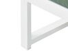 Salon de jardin 6 places en aluminium blanc avec coussins vert CASTELLA/FRATTE_929861