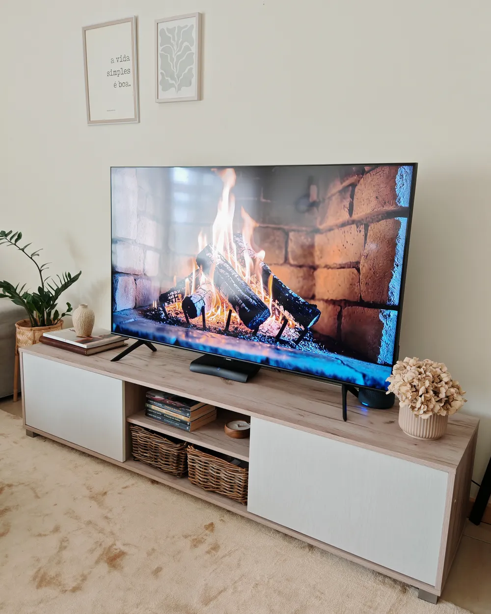 Szafka RTV LINCOLN Brązowy/ biały_972970