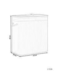 Kosz na pranie KALTHOTA Bambus Szary 100 L_849224