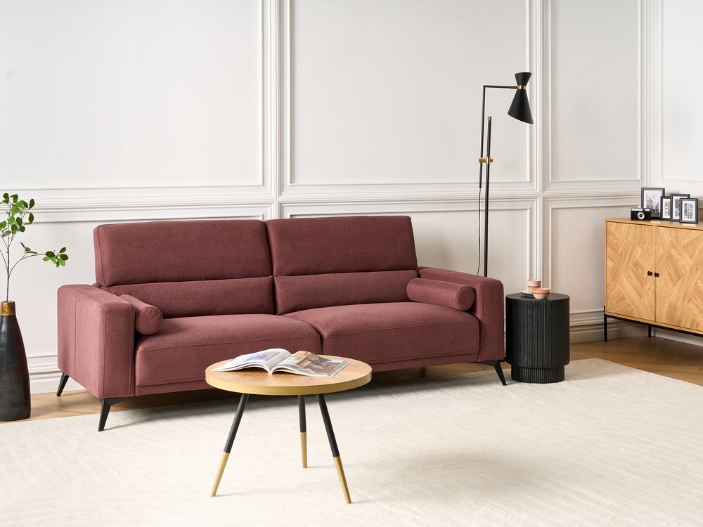Sofa dla 3 osób ANGE Burgundowy