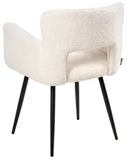 Set of 2 Dining Chairs SANILAC Boucle White_877439