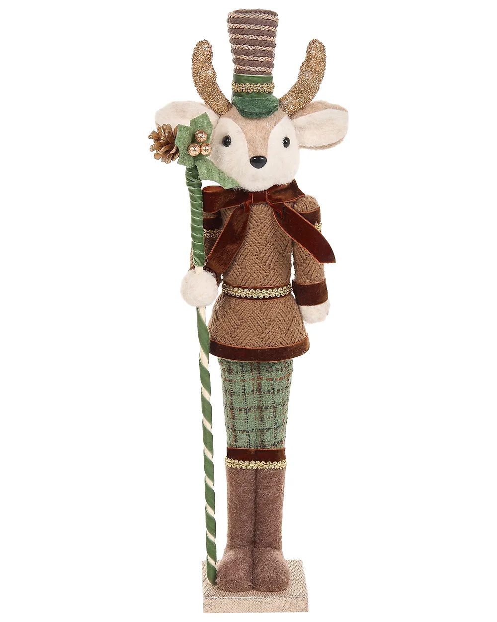 Set of 2 Figurines ALATORNIO 62/63 cm Bear Reindeer Brown_1156815