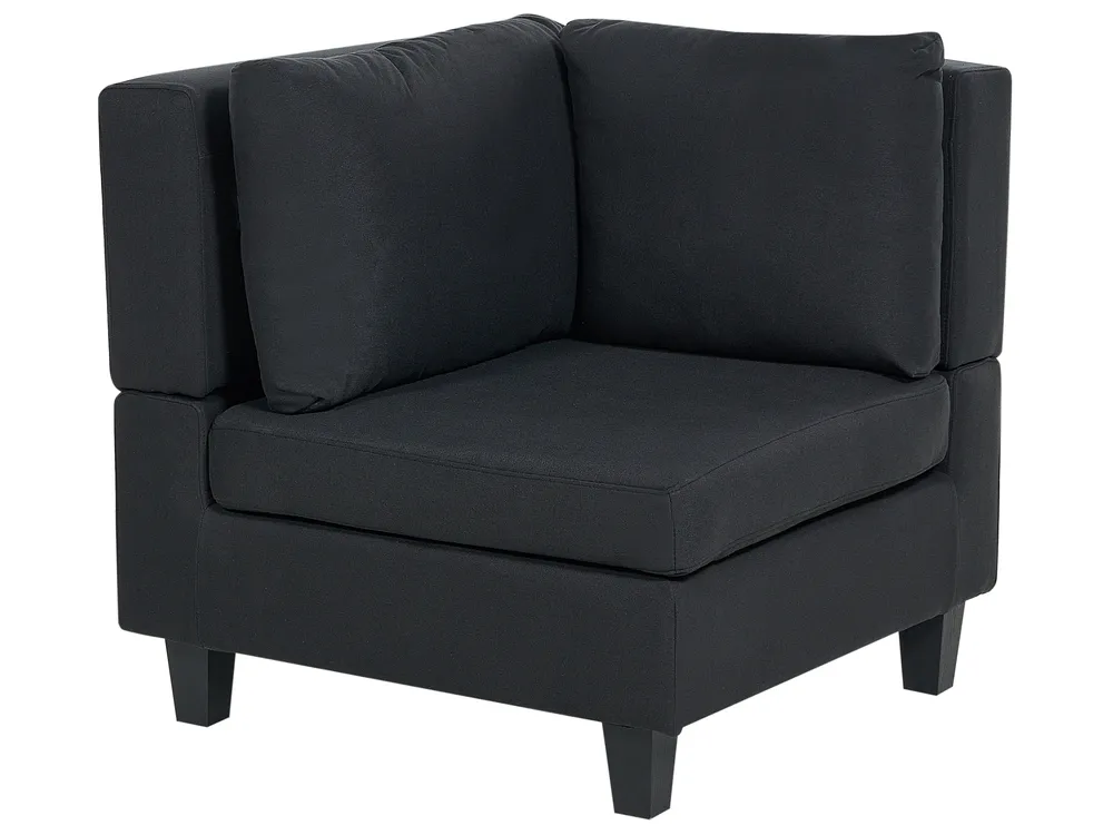Modular U-Shape Sofa 5 Seater UNSTAD Fabric Black_893509