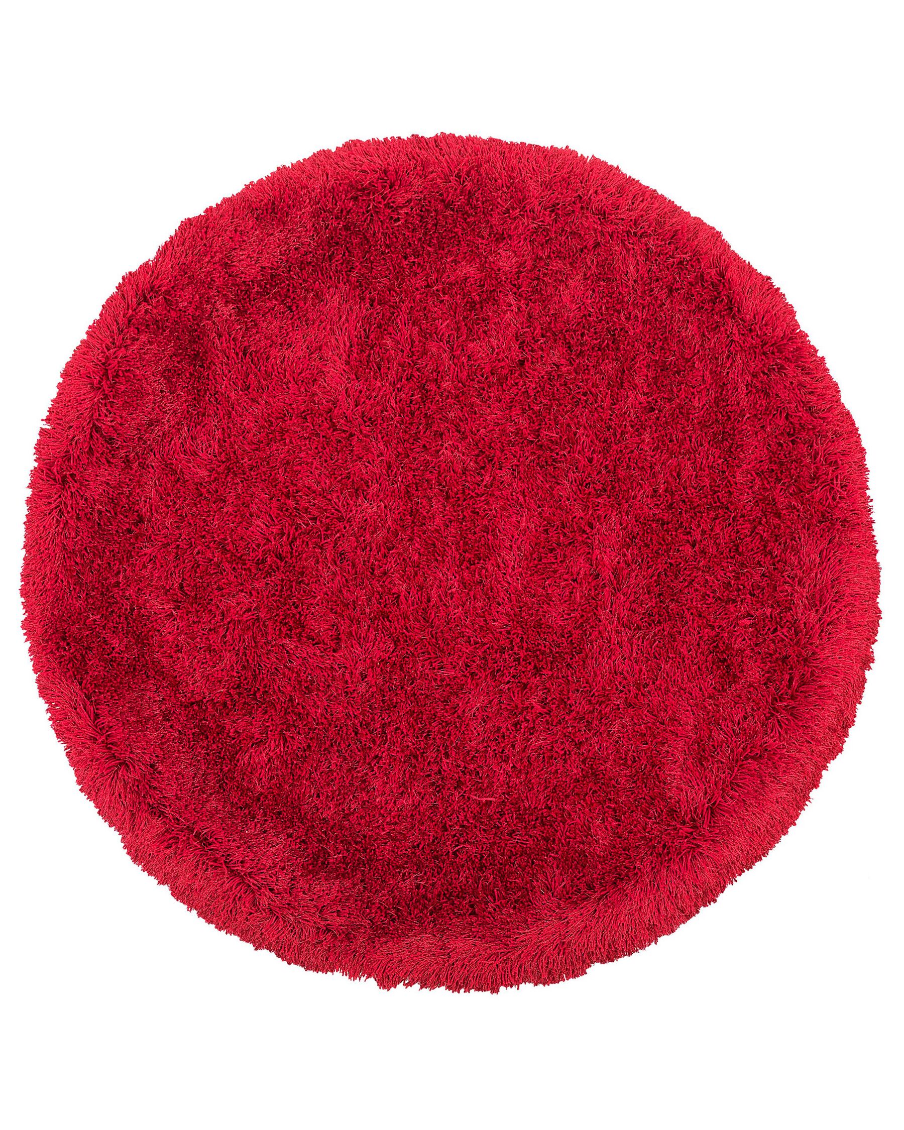 Piros hosszú szálú szőnyeg ⌀ 140 cm CIDE_746918
