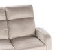 Velvet Manual Recliner Living Room Set Beige VERDAL_921790