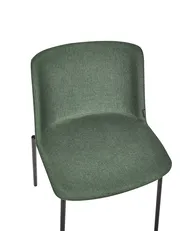 Set of 2 Dining Chairs ESBON Fabric Dark Green_942494