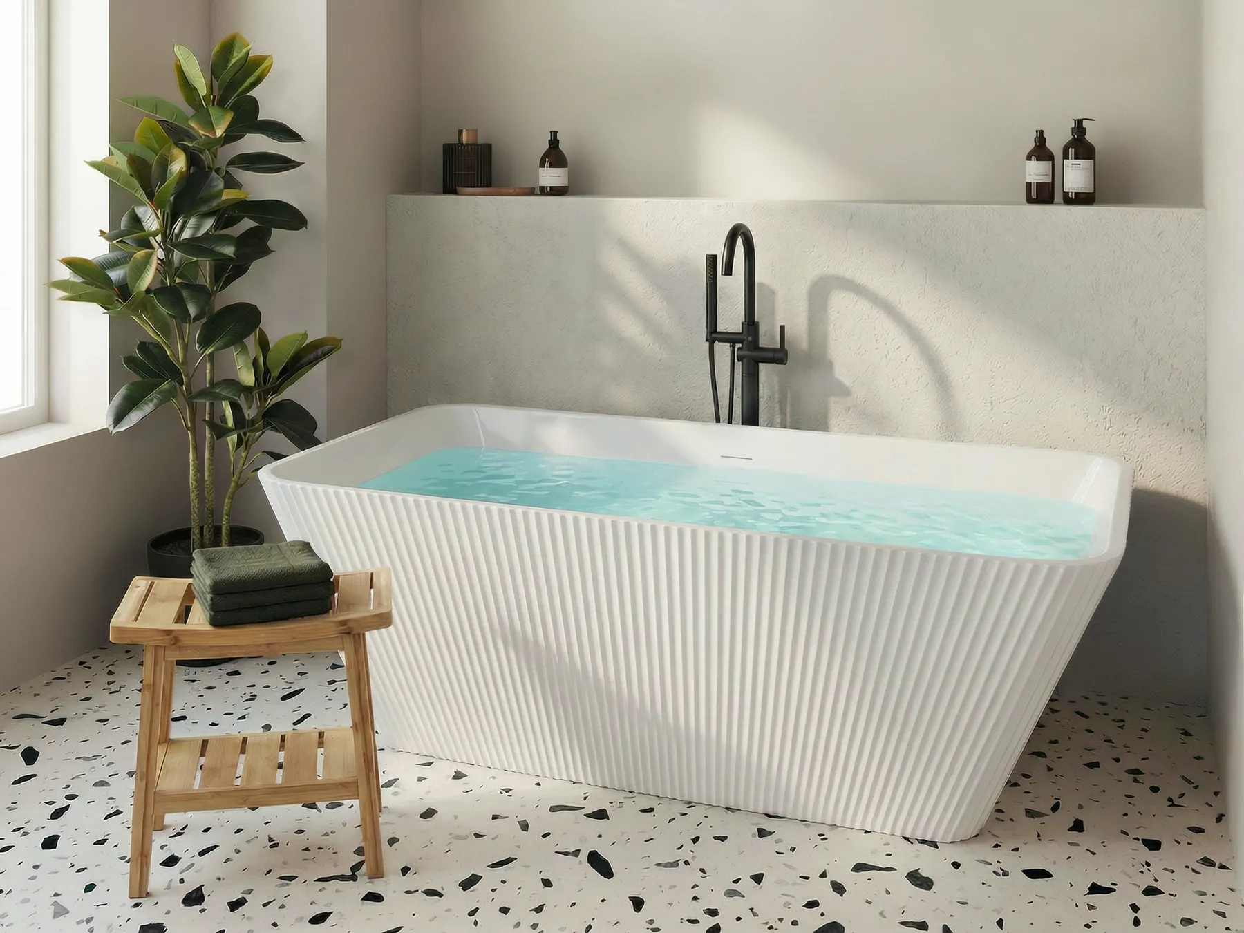 Vasca da bagno freestanding ATCAMA 170 x 75 cm Bianco_1071234