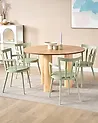 Conjunto de 4 sillas de comedor MORILL Verde claro