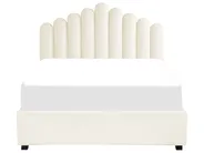 Ottoman Bed VINCENNES Velvet Off-White 140 x 200 cm (EU Double)_837358