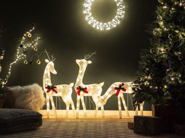 Outdoor LED Decoration Reindeers 92 cm White ANGELI