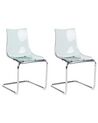 Lot de 2 chaises transparentes MARSHALL_930048