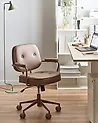Desk Chair PARAMUS Faux Leather Light Brown