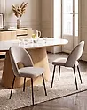 Set of 2 Dining Chairs COVELO Velvet Taupe
