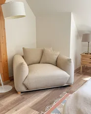 Armchair LUVOS Fabric Light Beige_1005231