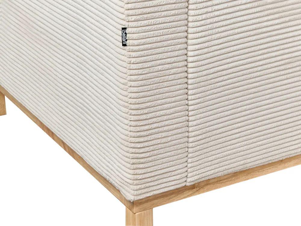 Corner Sofa 4 Seater SIGGARD II Corduroy Light Beige Right Hand_944408