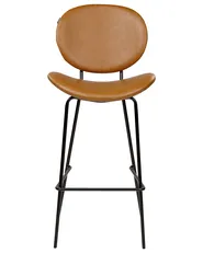 Set of 2 Bar Chairs LUANA Faux Leather Golden Brown_886369