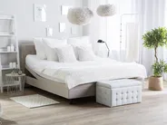 Letto regolabile Tessuto DUKE 180 x 200 cm Beige_742726