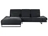 Corner Sofa IKAST Fabric Black Right Hand