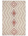 Cotton Area Rug 160 x 230 cm Beige and Pink KASTAMONU_840509