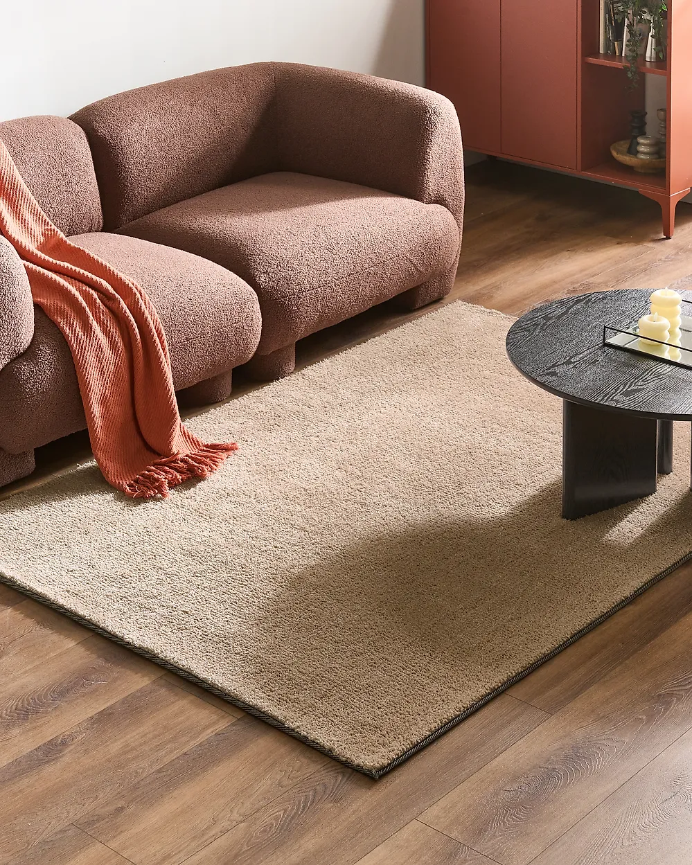 runder teppich 200 Iyoimono Beige 200cm - Flauschiger Fellteppich Mit Geometrischem Muster - Kaschmirimitat Für Wohnzimmer, Schlafzimmer, Kinderzimmer Gefrierschrank bequem online bestellen