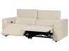 Sofa z elektryczną funkcją relaksu z ładowarką sztruksowa beżowa ULVEN_911605