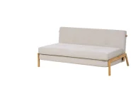 Living Room Set 3 Seater EDLAND with Pouffe Fabric Light Beige_1041078