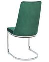 Lot de 2 chaises de salle à manger en velours vert émeraude ALTOONA_795760