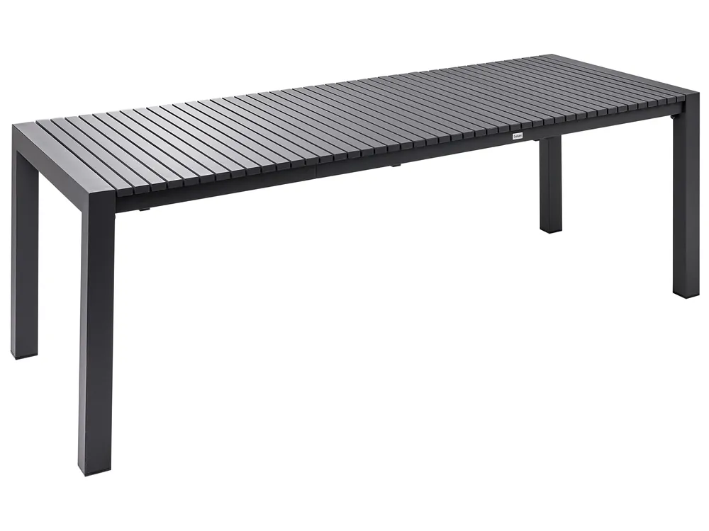 Stół ogrodowy rozkładany ARDESIO 160/220 cm 90 cm Metal Ciemnoszary