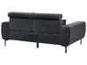 Conjunto de sala de estar de terciopelo negro VEGAMO_926001