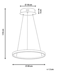 LED Pendant Lamp JORDAN Metal Silver_815687